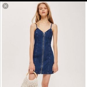 Nwot Topshop denim dress.Size 4